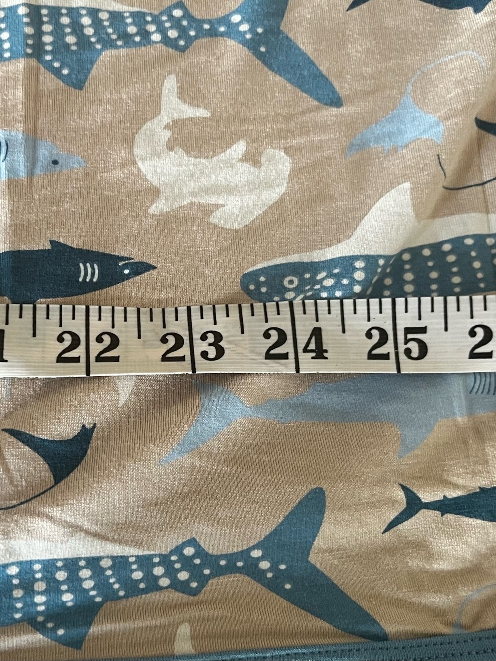Kickee Pants Shark Print Cotton Blanket - Blue & Cream - Picture 6 of 6